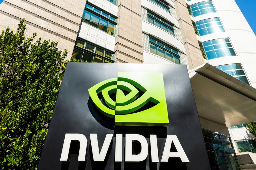 Taipei, Taiwan- November 23, 2023: Close-up of the Nvidia Corporation logo in Neihu Technology Park, Taipei, Taiwan. It is an American multinational technology company. Nvidia investit dans Doctolib : implications et enjeux