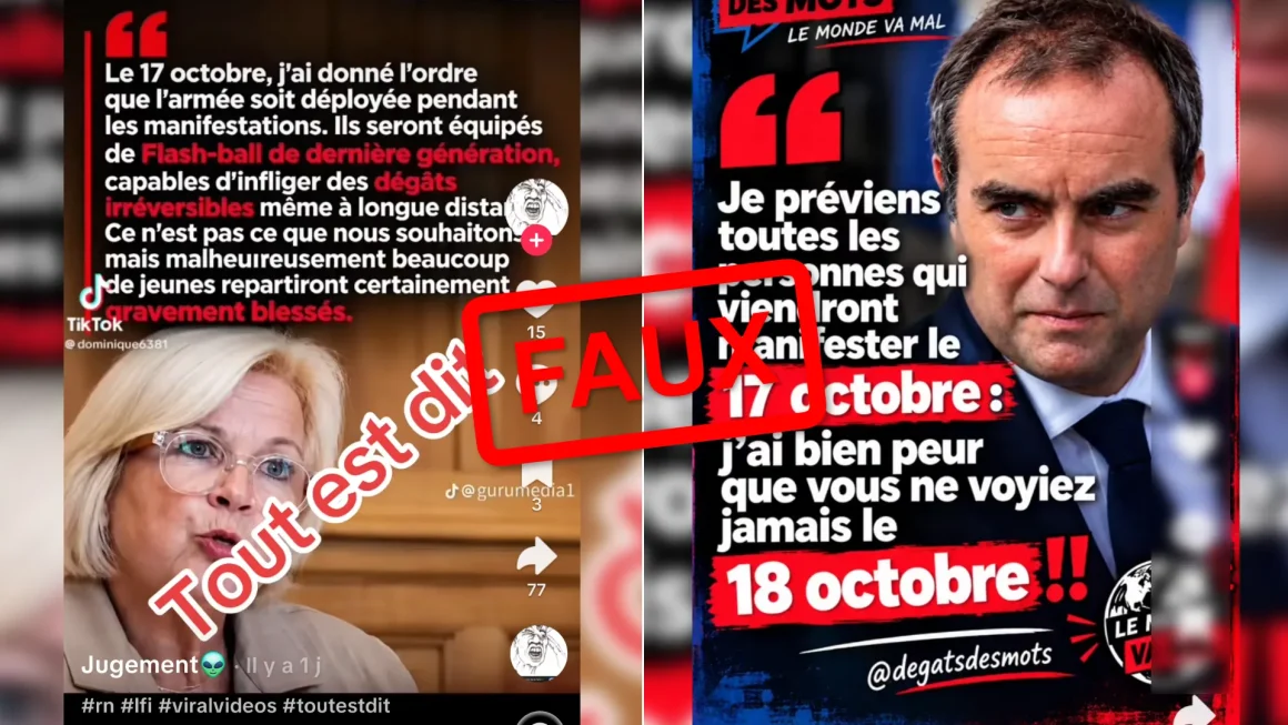 Des fausses déclarations ministérielles sur les réseaux sociaux