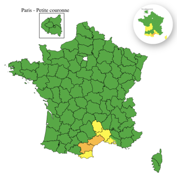 Vigilance Orange pour Pluies et Inondations dans le Sud de la France