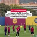 Drame en Espagne : minute de silence des joueurs du FC Barcelone après un accident ferroviaire